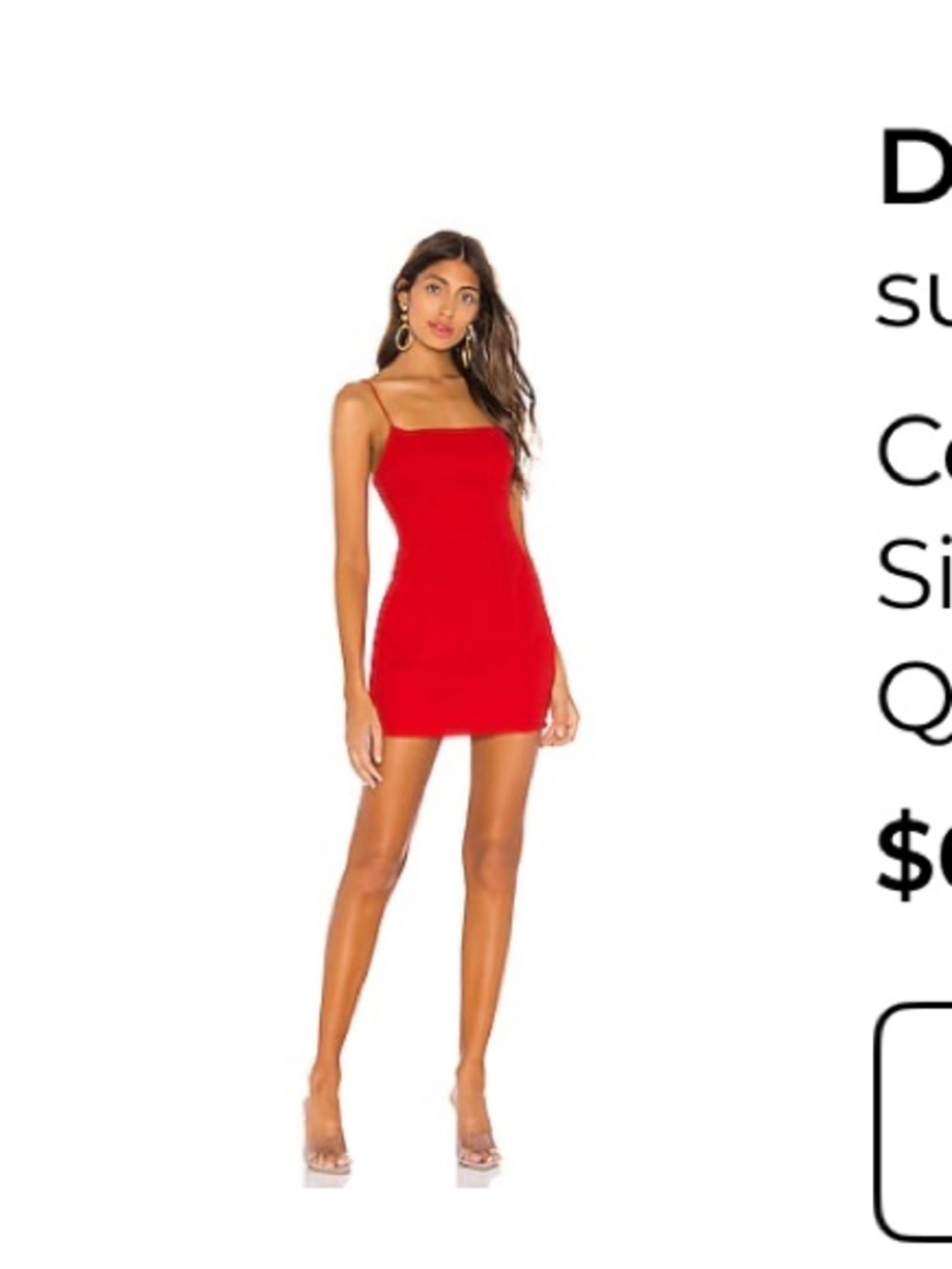 NBD Red Backless Mini Dress